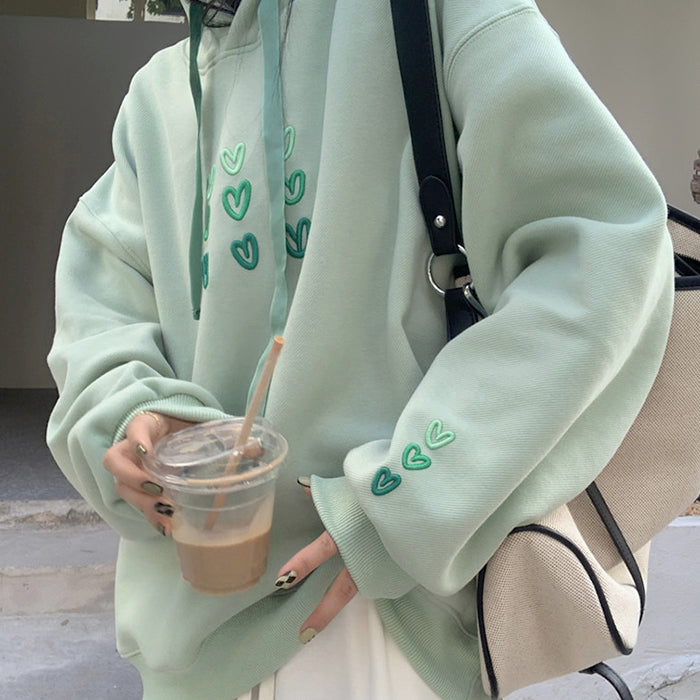 Casual Day Outfits, Easy Trendy Outfits Mint Aesthetic Heart Hoodie Casual Day Outfits, Easy Trendy Outfits Mint Aesthetic Heart Hoodie