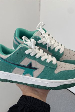 Casual Day Outfits, Easy Trendy Outfits Mint Green Star Sneakers