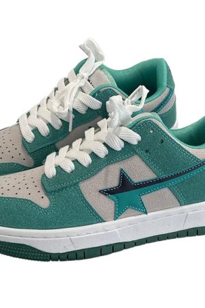 Casual Day Outfits, Easy Trendy Outfits Mint Green Star Sneakers
