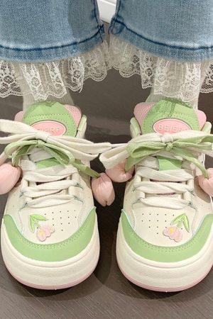 Casual Day Outfits, Easy Trendy Outfits Mint Green Tulip Sneakers
