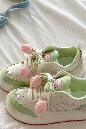 Casual Day Outfits, Easy Trendy Outfits Mint Green Tulip Sneakers