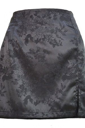 Casual Day Outfits, Easy Trendy Outfits Missed Calls Satin Skirt