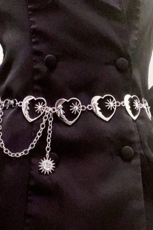Casual Day Outfits, Easy Trendy Outfits Moon and Star Heart Belt