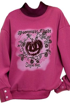 Casual Day Outfits, Easy Trendy Outfits Moonlight Flight Printed Sweatshirt