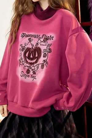 Casual Day Outfits, Easy Trendy Outfits Moonlight Flight Printed Sweatshirt