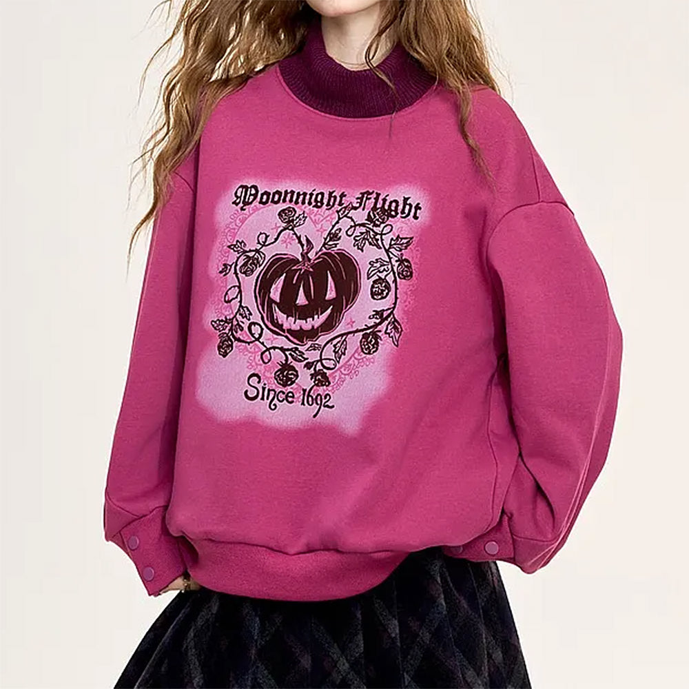 Casual Day Outfits, Easy Trendy Outfits Moonlight Flight Printed Sweatshirt Casual Day Outfits, Easy Trendy Outfits Moonlight Flight Printed Sweatshirt