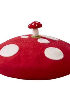 Casual Day Outfits, Easy Trendy Outfits Mushroom Beret Hat