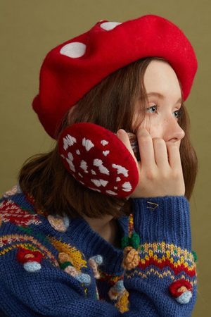 Casual Day Outfits, Easy Trendy Outfits Mushroom Beret Hat