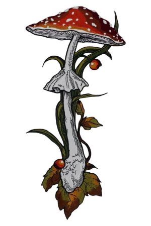 Casual Day Outfits, Easy Trendy Outfits Mushroom Embroidery Necktie