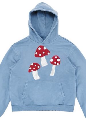 Casual Day Outfits, Easy Trendy Outfits Mushroom Print Hoodie