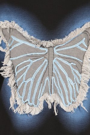 Casual Day Outfits, Easy Trendy Outfits Neon Butterfly Oversized T-Shirt