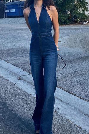 Casual Day Outfits, Easy Trendy Outfits Nostalgic Games Denim Jumpsuit