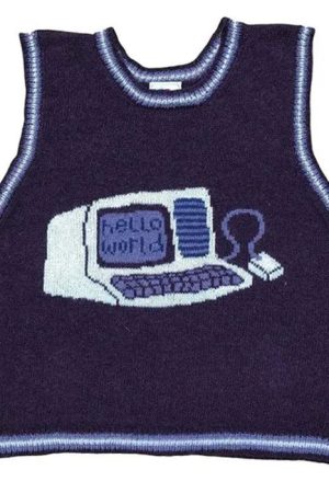 Casual Day Outfits, Easy Trendy Outfits Nostalgic Games Knit Vest