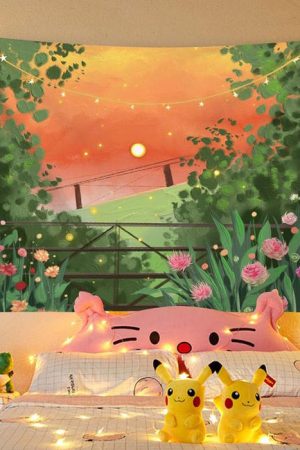 Casual Day Outfits, Easy Trendy Outfits Oil Painting Tapestry & LED Lights Set