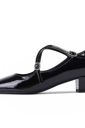 Casual Day Outfits, Easy Trendy Outfits Old Money Cross Strap Mary Janes