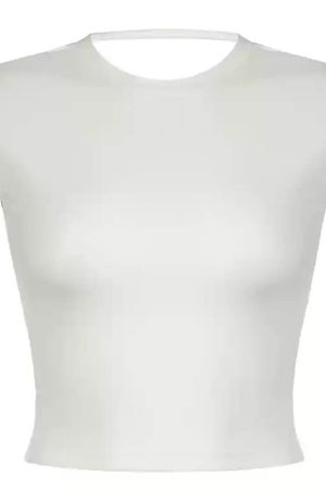 Casual Day Outfits, Easy Trendy Outfits Old Money Open Back Crop Top