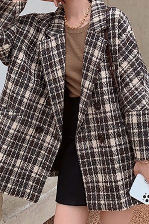 Casual Day Outfits, Easy Trendy Outfits Old Money Plaid Jacket