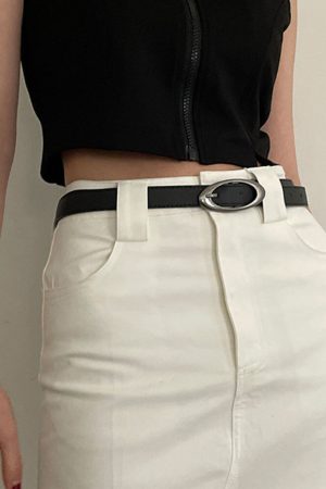 Casual Day Outfits, Easy Trendy Outfits Oval Buckle Belt