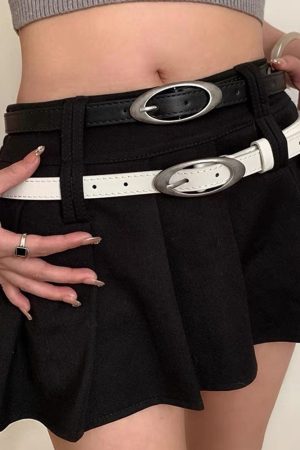 Casual Day Outfits, Easy Trendy Outfits Oval Buckle Belt