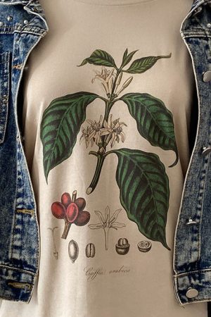 Casual Day Outfits, Easy Trendy Outfits Oversized Botanical Tee