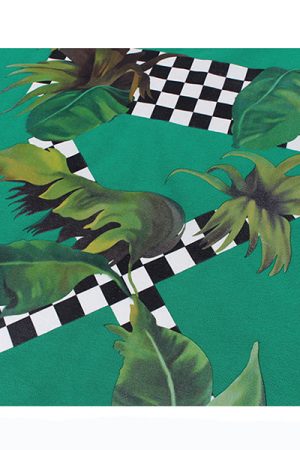 Casual Day Outfits, Easy Trendy Outfits Palm Leaf Checker Sweatshirt