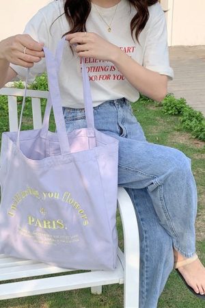 Casual Day Outfits, Easy Trendy Outfits Paris Embroidered Flower Bag