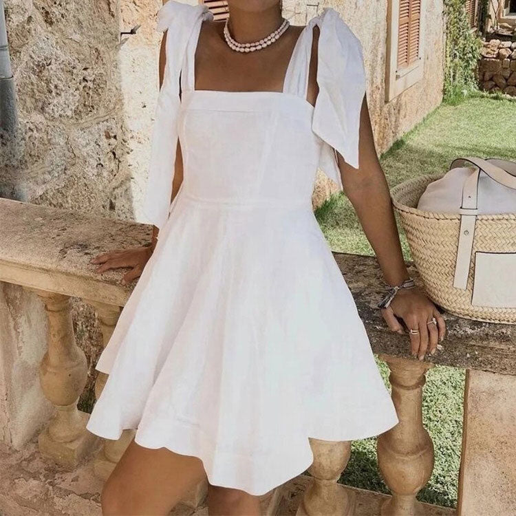 Casual Day Outfits, Easy Trendy Outfits Parisian Aesthetic Bow Tie Dress Casual Day Outfits, Easy Trendy Outfits Parisian Aesthetic Bow Tie Dress