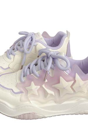 Casual Day Outfits, Easy Trendy Outfits Pastel Aesthetic Star Sneakers