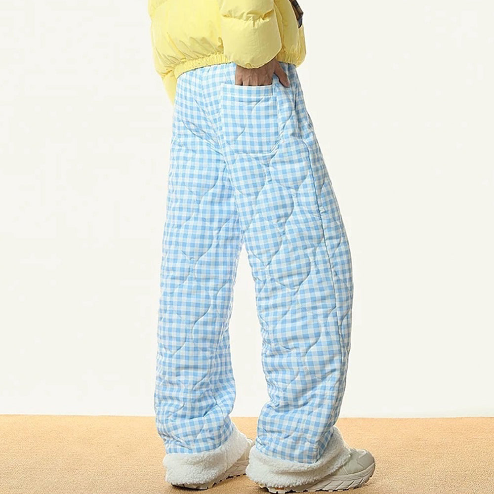 Casual Day Outfits, Easy Trendy Outfits Pastel Checkered Puffer Pants Casual Day Outfits, Easy Trendy Outfits Pastel Checkered Puffer Pants