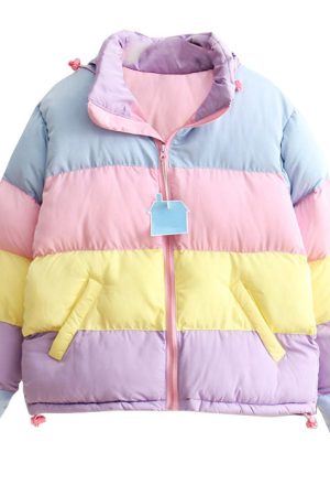 Casual Day Outfits, Easy Trendy Outfits Pastel Padded Jacket