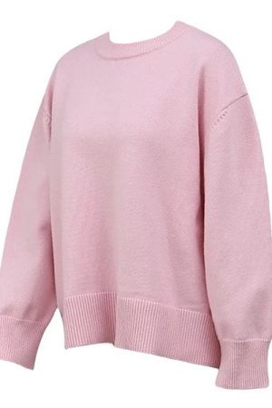 Casual Day Outfits, Easy Trendy Outfits Pastel Pink Oversized Sweater