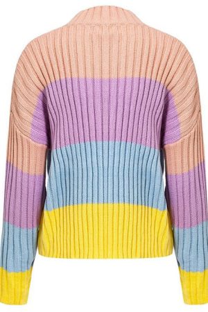 Casual Day Outfits, Easy Trendy Outfits Pastel Rainbow Jumper