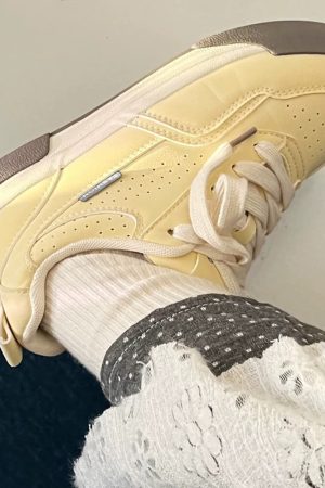 Casual Day Outfits, Easy Trendy Outfits Pastel Yellow Aesthetic Sneakers