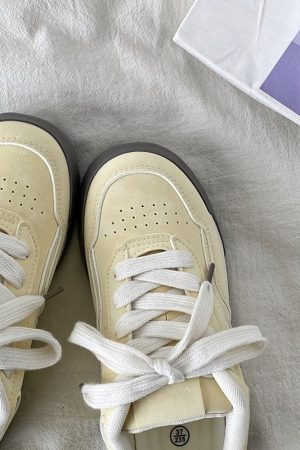 Casual Day Outfits, Easy Trendy Outfits Pastel Yellow Aesthetic Sneakers