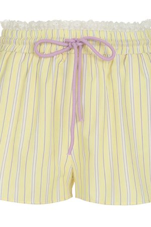 Casual Day Outfits, Easy Trendy Outfits Pastel Yellow & Pink Pinstripe Shorts