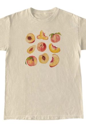 Casual Day Outfits, Easy Trendy Outfits Peach Graphic T-Shirt