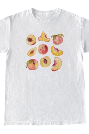 Casual Day Outfits, Easy Trendy Outfits Peach Graphic T-Shirt