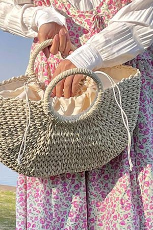 Casual Day Outfits, Easy Trendy Outfits Picnic Time Cottagecore Straw Bag