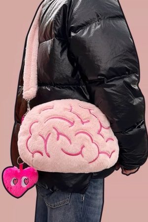 Casual Day Outfits, Easy Trendy Outfits Pink Brain Shoulder Bag