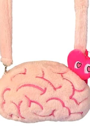 Casual Day Outfits, Easy Trendy Outfits Pink Brain Shoulder Bag