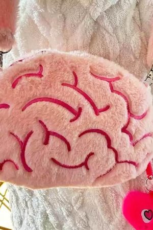 Casual Day Outfits, Easy Trendy Outfits Pink Brain Shoulder Bag