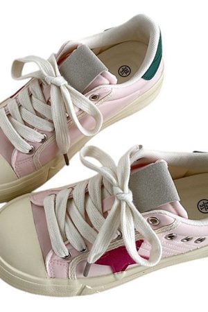 Casual Day Outfits, Easy Trendy Outfits Pink & Red Star Sneakers