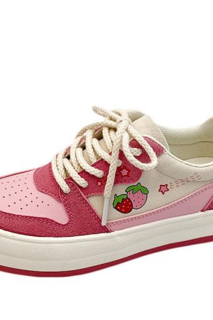 Casual Day Outfits, Easy Trendy Outfits Pink Strawberry Sneakers