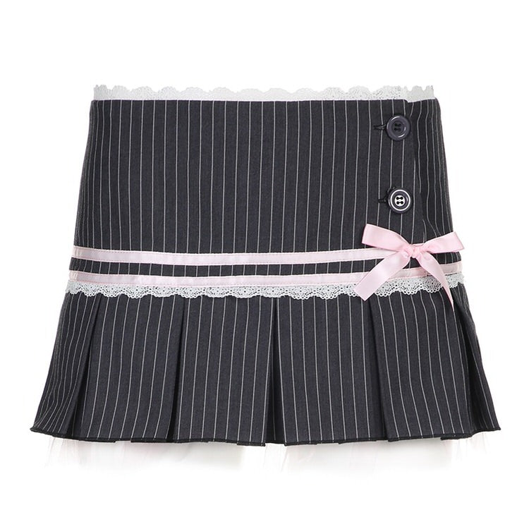 Casual Day Outfits, Easy Trendy Outfits Pinstripe Coquette Micro-Mini Skirt Casual Day Outfits, Easy Trendy Outfits Pinstripe Coquette Micro-Mini Skirt