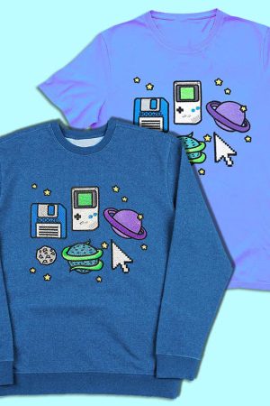 Casual Day Outfits, Easy Trendy Outfits Pixel Universe Sweat + Tee SET