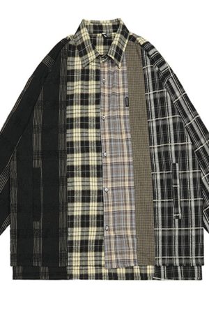 Casual Day Outfits, Easy Trendy Outfits Plaid Oversized Shirt