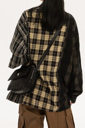 Casual Day Outfits, Easy Trendy Outfits Plaid Oversized Shirt
