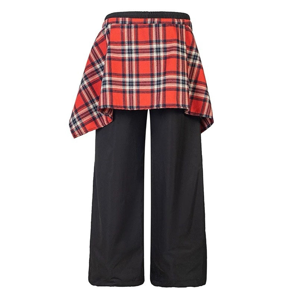 Casual Day Outfits, Easy Trendy Outfits Plaid Shirt-Tied Baggy Trousers Casual Day Outfits, Easy Trendy Outfits Plaid Shirt-Tied Baggy Trousers