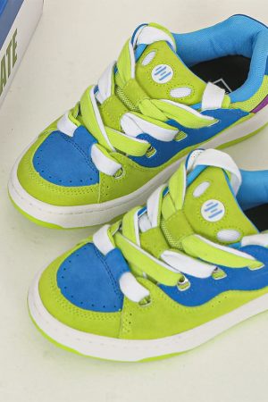 Casual Day Outfits, Easy Trendy Outfits Pop Color Skater Sneakers