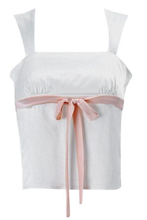 Casual Day Outfits, Easy Trendy Outfits Portrait Mode Satin Bow Tie Top